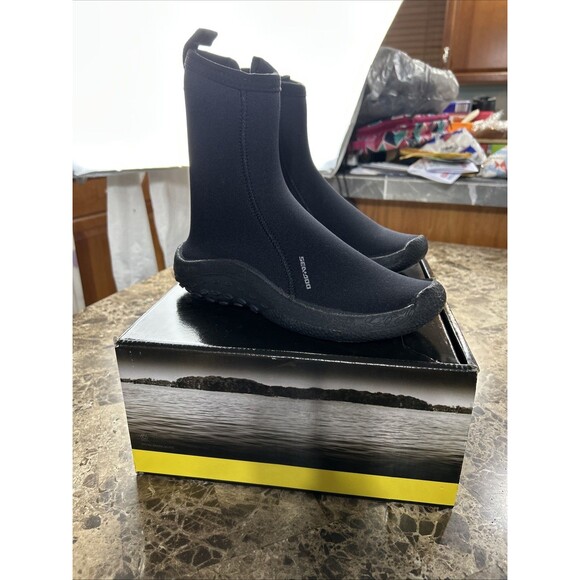 Sea-doo Boots Mens 8 Black Water Sports jetski riding neoprene ankle seadoo